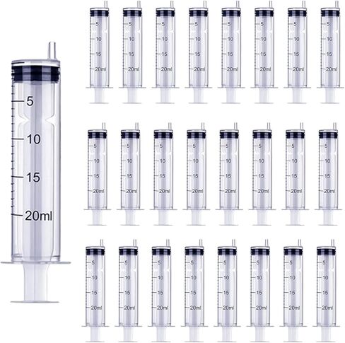 30Pack Syringes without Needle No Rubber Ring, HPLC Sampler Resistant to Organic Acids Bases Disposable Syringe(1ml) in Kuwait
