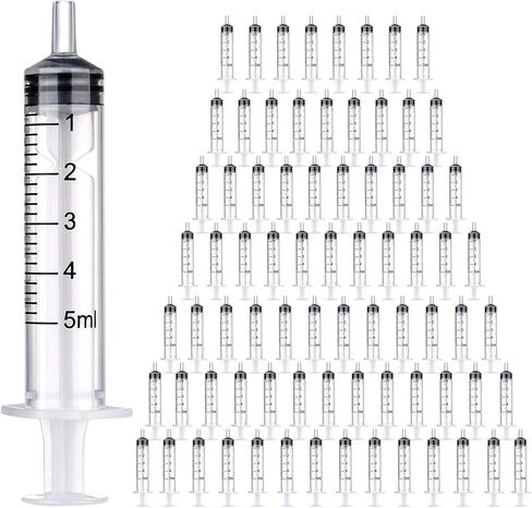 30Pack Syringes without Needle No Rubber Ring, HPLC Sampler Resistant to Organic Acids Bases Disposable Syringe(1ml) in Kuwait