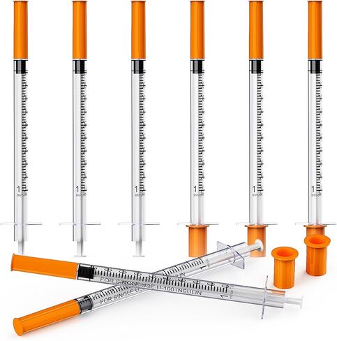 1 ml/cc 30G x 1/2'' (12.7mm) Jeringas, Orange Cap, 100/Box in Saudi Arabia