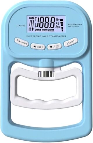 Grip Strength Tester Trainer Dynamometer Handgrip Measurer Meter, Handhelds Strengthener Exerciser 396lbs/180kg Drop Shipping(Black) in Kuwait