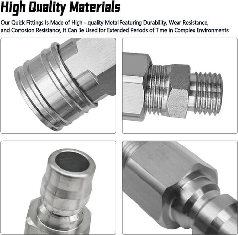 M16-M14 Hydraulic Attachment Quick Fitting Fit for Mini Excavator Hydraulic, Mini Excavator Quick Coupler 2 Male＆2 Female Connector in Saudi Arabia