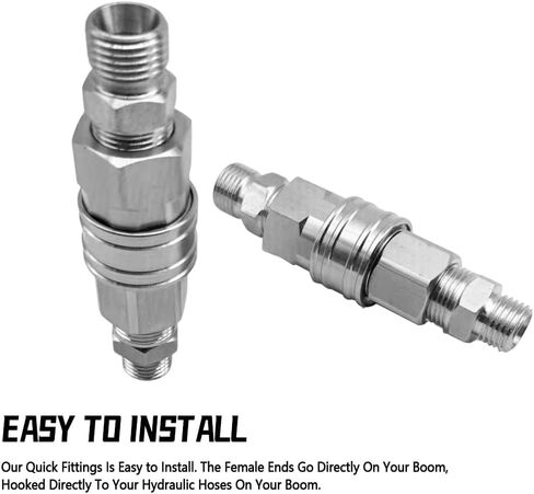 M16-M14 Hydraulic Attachment Quick Fitting Fit for Mini Excavator Hydraulic, Mini Excavator Quick Coupler 2 Male＆2 Female Connector in Saudi Arabia