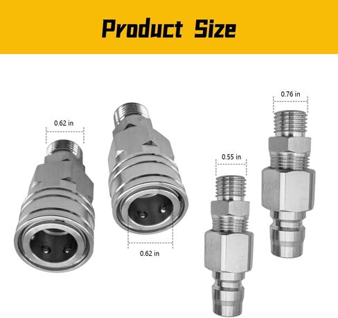 M16-M14 Hydraulic Attachment Quick Fitting Fit for Mini Excavator Hydraulic, Mini Excavator Quick Coupler 2 Male＆2 Female Connector in Saudi Arabia