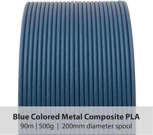 بروتوباستا خيوط طابعة PLA ثلاثية الأبعاد مملوءة بالفولاذ المقاوم للصدأ باللون الأزرق | خيوط طابعة PLA مملوءة بالمعدن من ProtoPlant | 60% فولاذ | خيوط معدنية مركبة صديقة للبيئة من البولندية والباتينا | بكرة معدنية 500 جرام in Kuwait