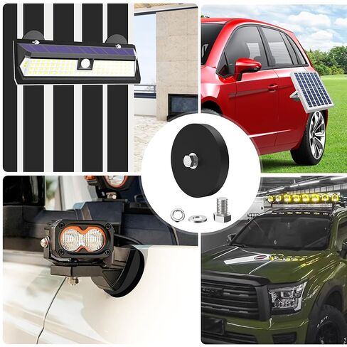 مغناطيسات مغلفة بالمطاط شديدة التحمل، قطعتان، قوة 35 رطلاً، قوة N54، خيط M5، (1.69 بوصة / 43 مم) in Kuwait