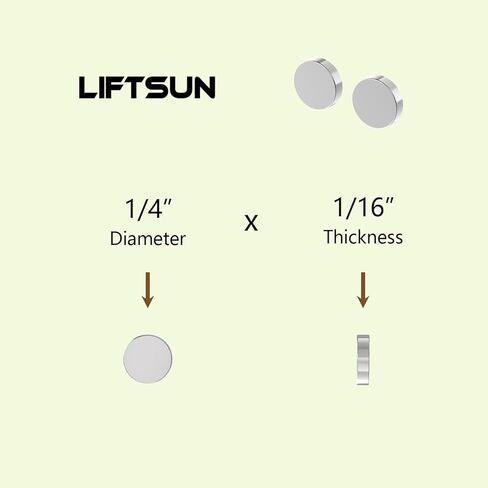 N42 Powerful Rare Earth Magnets- 1/4" D x 1/16" H - 200 Pack, Silver Super Strong Neodymium Disc Magnet for Fridge, DIY, Building, Scientific, Craft, and Office Magnets, 0.25" Dia x 0.0625" Thick in Kuwait