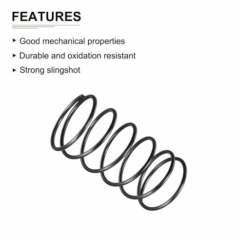 DTGN 1.2x20x40mm(DxODxL) Compression Spring - 20Pack - Good for Machinery - Spring Steel Extension Spring - Black in Saudi Arabia