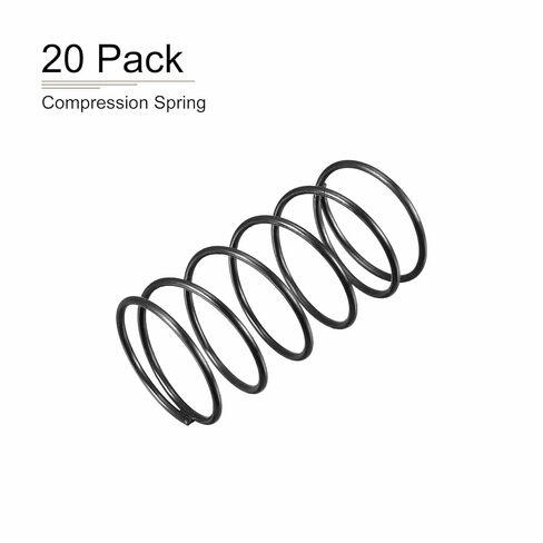 DTGN 1.2x20x40mm(DxODxL) Compression Spring - 20Pack - Good for Machinery - Spring Steel Extension Spring - Black in Saudi Arabia