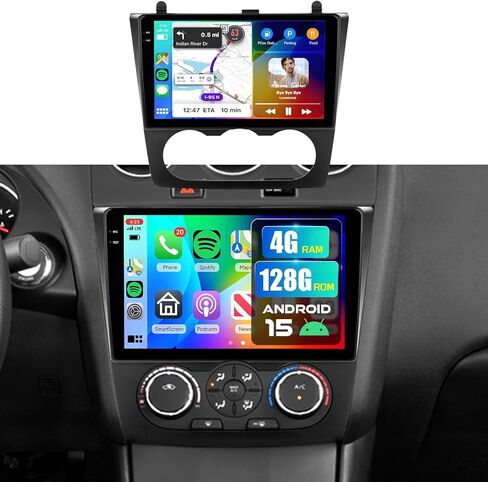 راديو ستيريو للسيارة 2+32G Android 13 لسيارة Nissan Altima 2008-2012 (مكيف هواء يدوي)، شاشة لمس عالية الدقة 9 بوصة مع Apple CarPlay Android Auto اللاسلكي، كاميرا احتياطية AHD، وصلة مرآة، GPS، WiFi، DSP in Kuwait