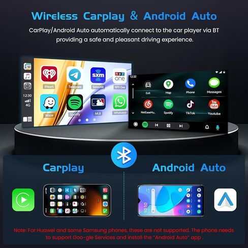 راديو ستيريو للسيارة 2+32G Android 13 لسيارة Nissan Altima 2008-2012 (مكيف هواء يدوي)، شاشة لمس عالية الدقة 9 بوصة مع Apple CarPlay Android Auto اللاسلكي، كاميرا احتياطية AHD، وصلة مرآة، GPS، WiFi، DSP in Kuwait