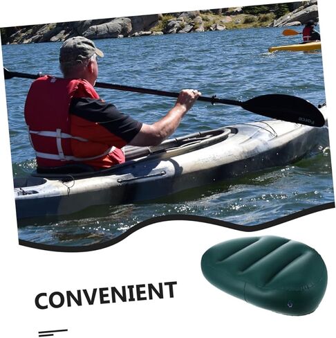 Luxshiny 2pcs Inflatable Boat Seat Cushion Pad Thickened PVC Rafting Kayak Backrest Seat Pad Ergonomic Portable Padded Mat for Outdoor Camping and Water Sports in Saudi Arabia