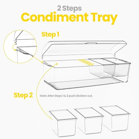 Ice Chilled Condiment Caddy with Lid – 5 Removable Compartments, Utensils Included – Buffet Server for BBQ, Taco Bar & Parties in Saudi Arabia