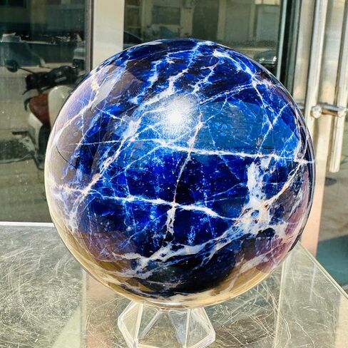 1 قطعة 750-800 جرام كرة كريستال كوارتز سوداليتي زرقاء in Kuwait