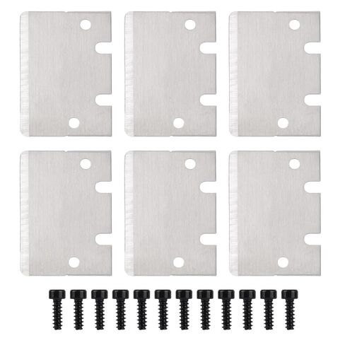 6pcs 3D Print Scraper Blades, Stainless Steel Cleaning Scraper Blades with 12 Screws Practical 3D Print Accessories Compatible with Bambu Lab X1/P1 Printer Series in Saudi Arabia