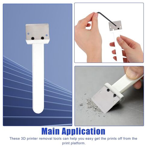 6pcs 3D Print Scraper Blades, Stainless Steel Cleaning Scraper Blades with 12 Screws Practical 3D Print Accessories Compatible with Bambu Lab X1/P1 Printer Series in Saudi Arabia
