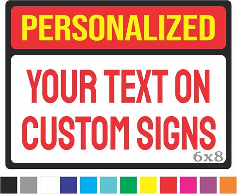 ATX CUSTOM SIGNS - Custom Metal Sign for Indoor and Outdoor, UV Ink, Weatherproof, Non Rusting Aluminum, Full Color - Personalized No Trespassing and Delivery Sign, Home or Office, 7" x 10" in Saudi Arabia