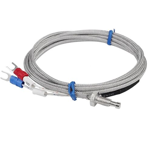 M6 Screw Probe K Type Thermocouple Temperature Sensor 0~500'C 1m 2m Cable Wire(Cable Length 1m) in Saudi Arabia