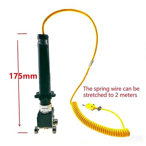 WRNM-101 Type Surface K-Type Thermocouple, -50°C to 600°C Handheld Probe for Moving Rollers, 40mm Tip with Retractable 1m-2m Cable in Saudi Arabia
