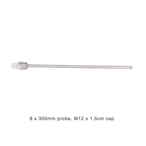 الفولاذ المقاوم للصدأ Thermowell استشعار درجة الحرارة Thermowell مع غطاء بلاستيكي ABS 8 × 300 مم مسبار IP68 لجهاز استشعار درجة الحرارة الشمسية ملحقات الأجهزة البتروكيماويات السيارات in Saudi Arabia