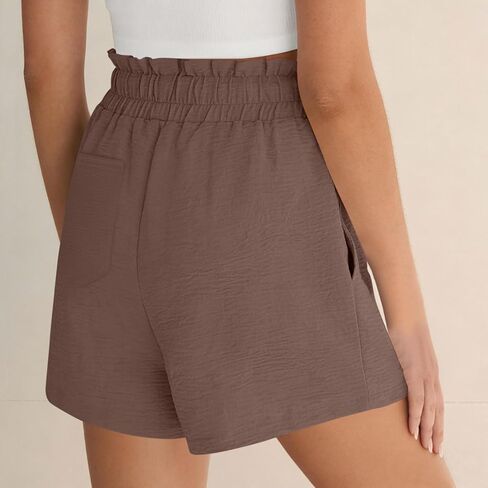High Waisted Shorts for Women Drawstring Casual Wide Leg Bermuda Shorts Beach Vacation Lounge Short Pants with Pocket in Saudi Arabia