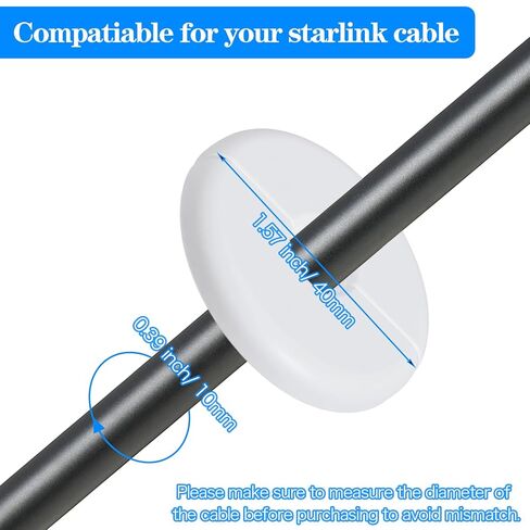 4PCS Wall Split Flange, 1.57 Inch Grommet Cable Pass Through Kit, Cable Bushing with Adhesive, Cable Routing Hole Cover for Ethernet Starlink TV Cables Furniture Desk in Saudi Arabia