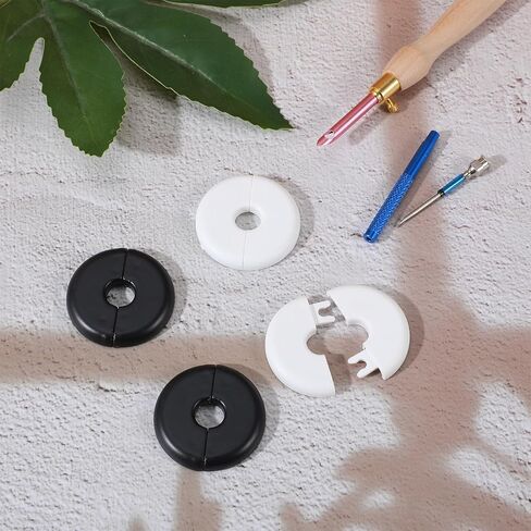 4PCS Wall Split Flange, 1.57 Inch Grommet Cable Pass Through Kit, Cable Bushing with Adhesive, Cable Routing Hole Cover for Ethernet Starlink TV Cables Furniture Desk in Saudi Arabia