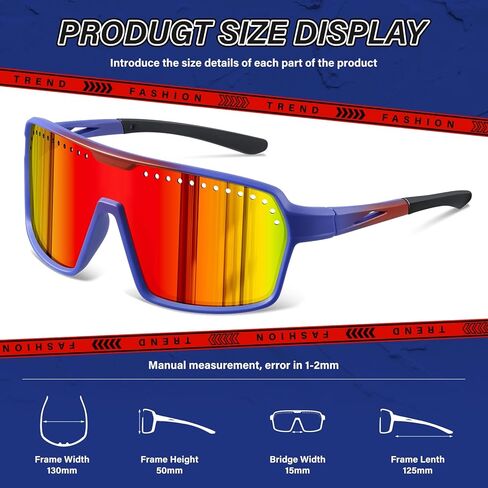 Polarized Kids Sunglasses Youth Baseball Sun Glasses for Softball Running and Cycling Sports UV400 in Saudi Arabia