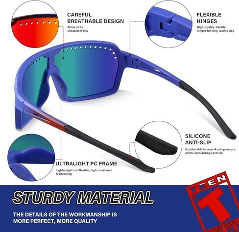 Polarized Kids Sunglasses Youth Baseball Sun Glasses for Softball Running and Cycling Sports UV400 in Saudi Arabia