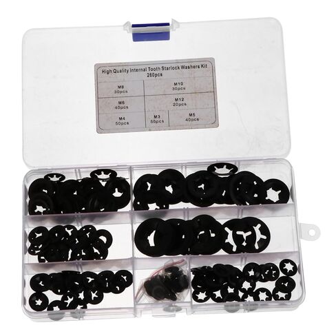 PRETYZOOM 1set Plum-Blossom Shaped Retaining Clips for Shafts Locking Washers Black Snap Storage Case Organized for Easy Access in Saudi Arabia