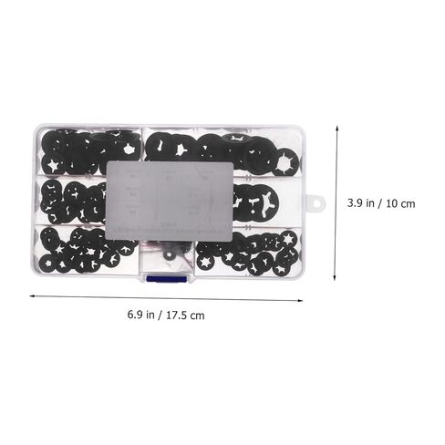 PRETYZOOM 1set Plum-Blossom Shaped Retaining Clips for Shafts Locking Washers Black Snap Storage Case Organized for Easy Access in Saudi Arabia