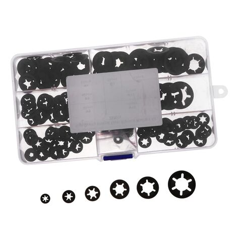 260 قطعة من مقاطع الصلب المنغنيز قفل غسالات الاحتفاظ أدوات الحلقة للسحابات ￠3-12 مجموعة متنوعة in Kuwait