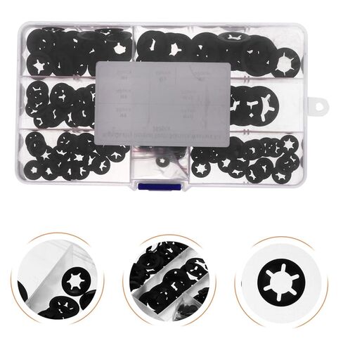 260 قطعة من مقاطع الصلب المنغنيز قفل غسالات الاحتفاظ أدوات الحلقة للسحابات ￠3-12 مجموعة متنوعة in Kuwait