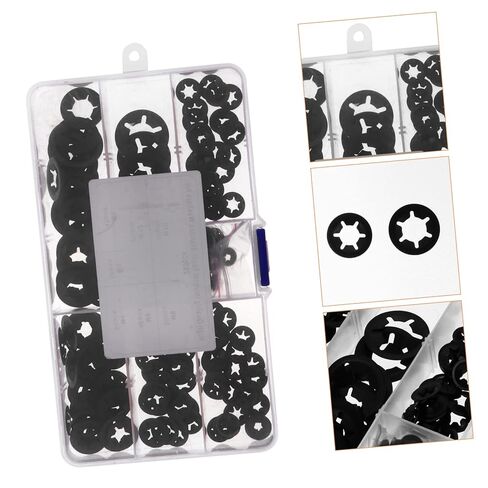 260 قطعة من مقاطع الصلب المنغنيز قفل غسالات الاحتفاظ أدوات الحلقة للسحابات ￠3-12 مجموعة متنوعة in Kuwait