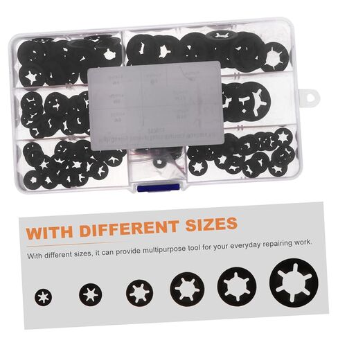 260 قطعة من مقاطع الصلب المنغنيز قفل غسالات الاحتفاظ أدوات الحلقة للسحابات ￠3-12 مجموعة متنوعة in Kuwait