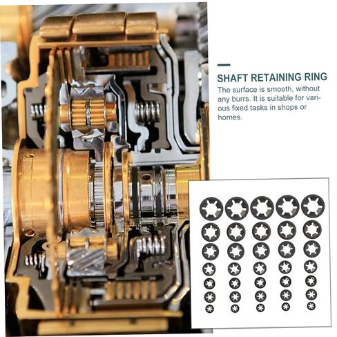 Veemoon 420pcs Carbon Steel Internal Tooth Bearing Locking Washers Set High Precision Clip Washers Resistant Fasteners for Humid Environments in Saudi Arabia