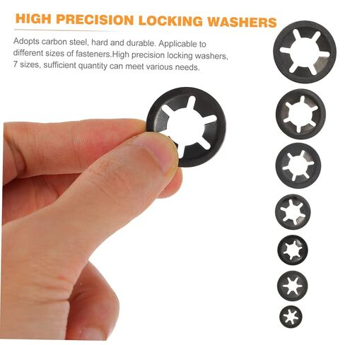 Veemoon 420pcs Carbon Steel Internal Tooth Bearing Locking Washers Set High Precision Clip Washers Resistant Fasteners for Humid Environments in Saudi Arabia
