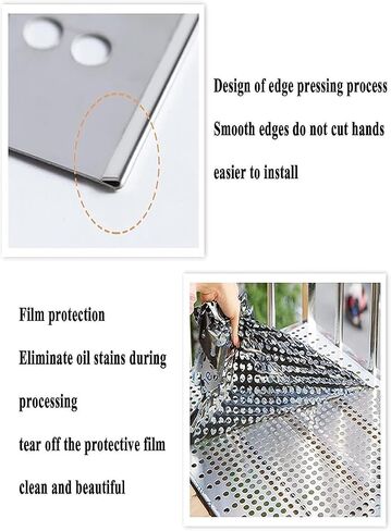 304 Stainless Steel Perforated Sheet, Leak-Proof Garden Balcony Anti-Theft Mesh Pad, Round Window Shield Gasket (55x130cm) - Durable, Weather-Resistant Security Solution in Kuwait