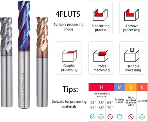 CNC كربيد نهاية المطاحن الصلبة مطحنة 2 3 4 الناي التنغستن دوامة بت التوجيه بت HRC50 55 65 in Kuwait