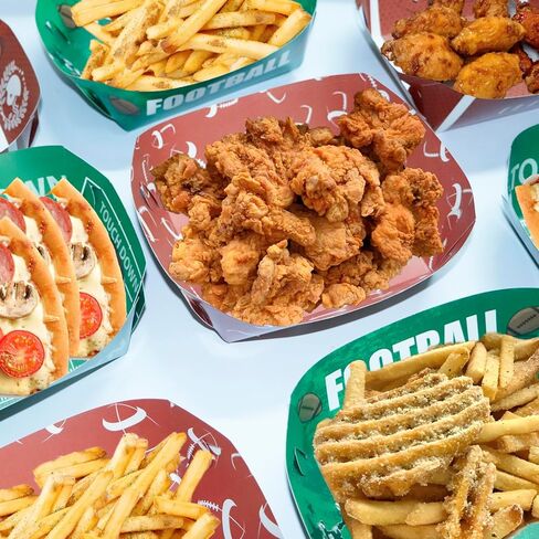 40 Pack Football Party Supplies - Large Football Food Serving Trays, Disposable Paper Plates Party Bowls Football Party Decorations for Birthday and Tailgate Parties in Saudi Arabia