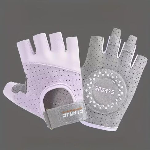 Half-Finger Workout Gloves, Anti-Slip Silicone & Breathable Fabric Training Gloves, for Weightlifting, Cycling & Yoga, Ideal Gift for Fitness Enthusiasts in Saudi Arabia