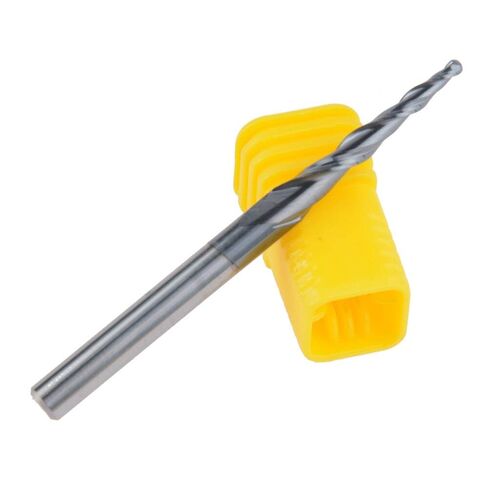10pcs Ball Nose Tapered End Mill R0.75D420.550L2F HRC55 Tungsten Solid Carbide Taper Milling Cutter CNC Router Bit in Kuwait