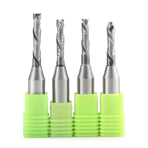 5 قطع 12.7 ملم عرقوب لأعلى ولأسفل قطع اثنين من المزامير أداة كربيد حلزونية TCT قاطعة المطحنة ضغط مطحنة نهاية الخشب للنقش (5 قطع 12.7 × 6 × 25) in Kuwait