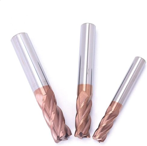 End Mill Titanium Coated End Mill HRC 55° End Mill Corner Rounding R1.0 Tungsten Steel 4-Flutes Milling Tools 4mm-12mm CNC Lathe Cutting End Mill(D6.0xR1.0xD6xL100) in Kuwait
