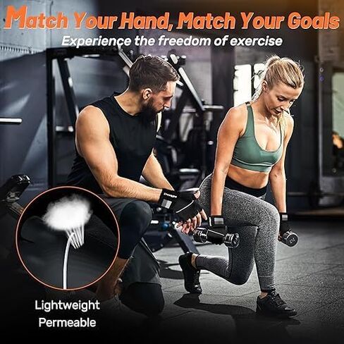 5-in-1 Workout Gloves with Wrist Strap, Full Protection Exercise Weight Lifting Gloves for Men and Women, Detachable Design with Mesh Bag Size L in Saudi Arabia
