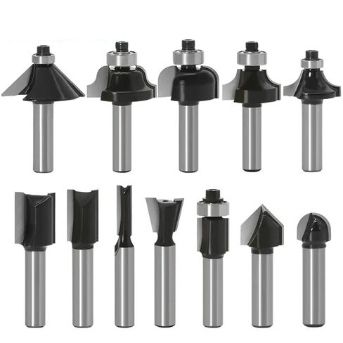 8mm Shank Round-Over Router Bits for Wood Woodworking Tool 2 Flute Endmill with Bearing Milling Cutter Corner Round Over 1Pcs(NO12) in Saudi Arabia