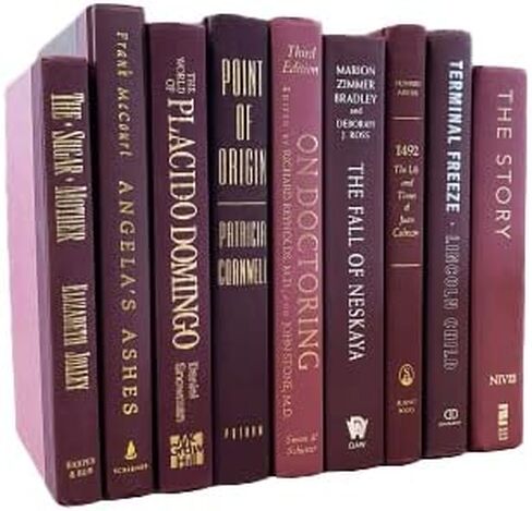 كتب حقيقية بلون للمكتب أو ديكور المنزل - التصميم الداخلي عرض حفل زفاف صورة الدعامة (11 كتابًا ، أسود - عنوان ذهبي) in Kuwait