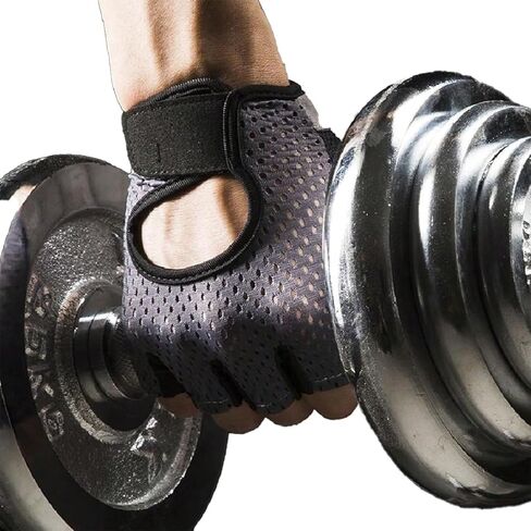 1pair Anti-Slip Half Finger Fitness Gloves Breathable Workout Gloves for Men and Women, Weightlifting Gym Training Cycling in Saudi Arabia