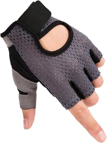 1pair Anti-Slip Half Finger Fitness Gloves Breathable Workout Gloves for Men and Women, Weightlifting Gym Training Cycling in Saudi Arabia