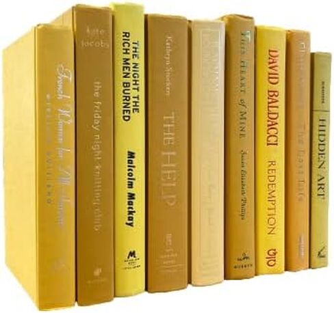 كتب حقيقية بلون للمكتب أو ديكور المنزل - التصميم الداخلي عرض حفل زفاف صورة الدعامة (11 كتابًا ، أسود - عنوان ذهبي) in Kuwait