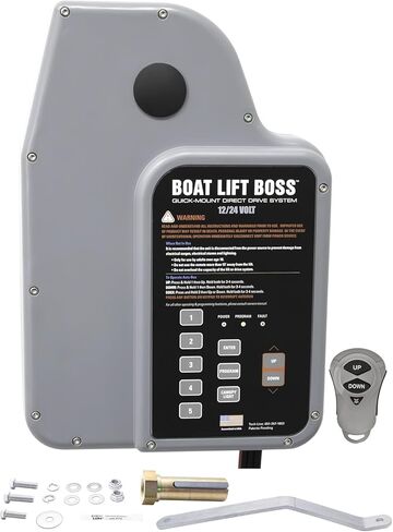 Boat Lift Boss Gen 6 Direct Drive System 12/24v Boat Lift Motor, Wireless Remote and Bluetooth Capability - Fits Shoremaster, Beach King, Feighner and More. in Saudi Arabia